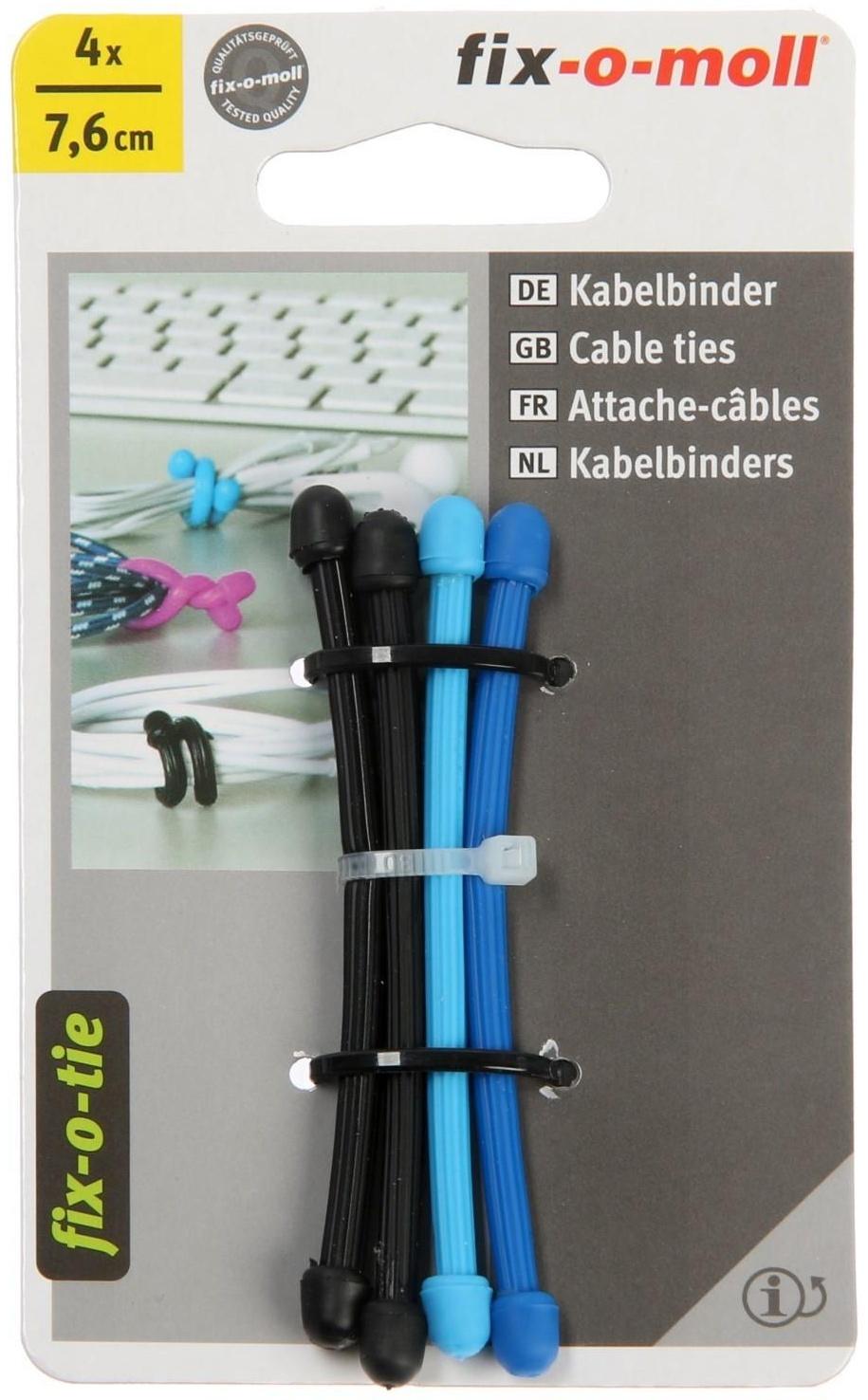 Cтяжка для кабеля  7,6 см 3-цветная цветной 4 шт