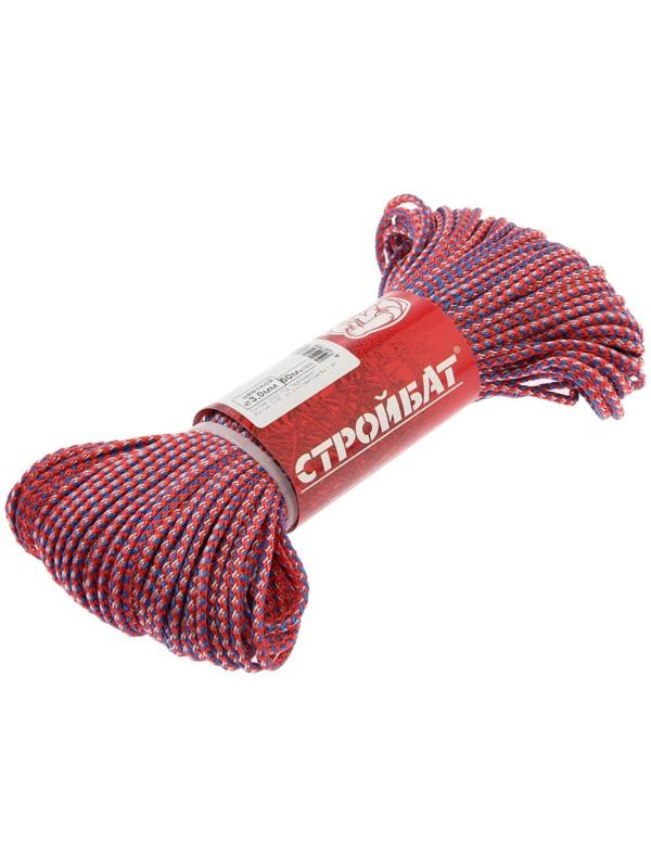 Шнур полипр.вязаный  3,0 мм цветной 50 м