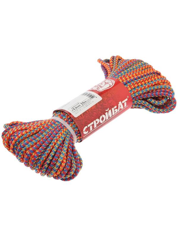 Шнур полипр.вязаный  5,0 мм цветной 15 м