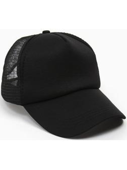 Бейсболка, цвет чёрный, размер 56-58