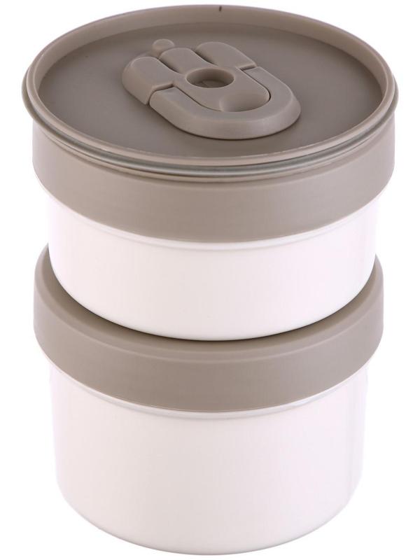 Термос для еды, 1.6 л, 2 контейнера, сохраняет тепло до 24 ч, 23 х 15 см