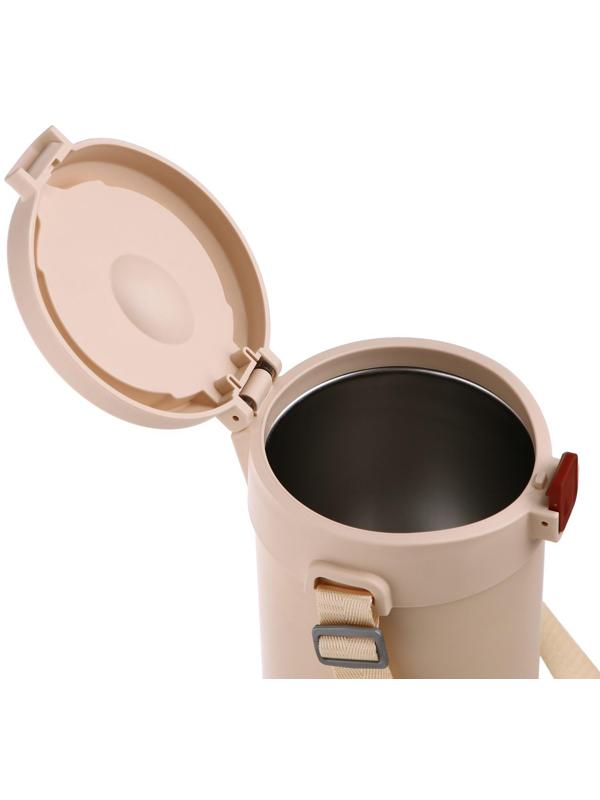 Термос для еды, 1.2 л, 3 контейнера, складная ложка, сохраняет тепло до 24 ч, 27 х 15 см