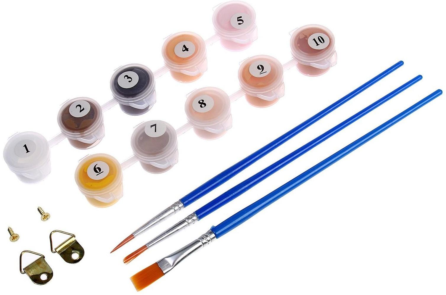 Картина по номерам на холсте с подрамником «Мопс», 20х30 см