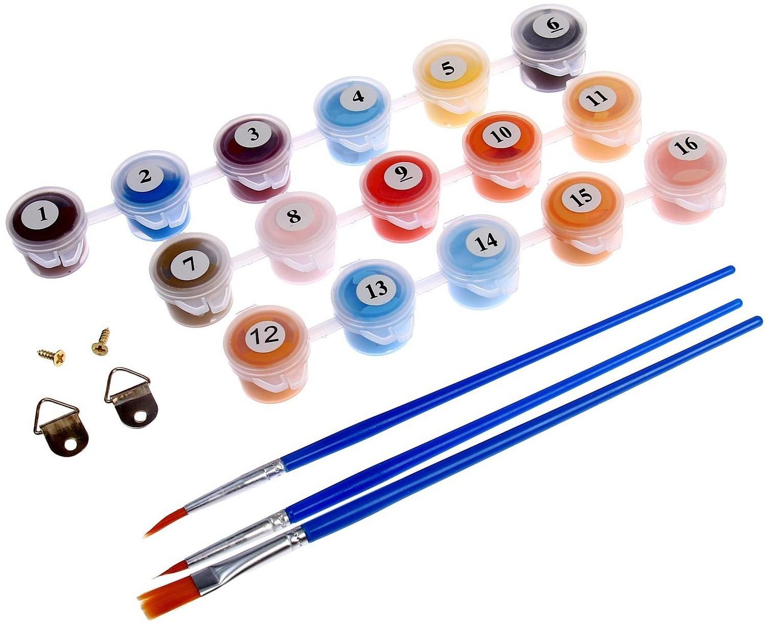 Картина по номерам на холсте с подрамником «Закат у моря», 20х30 см