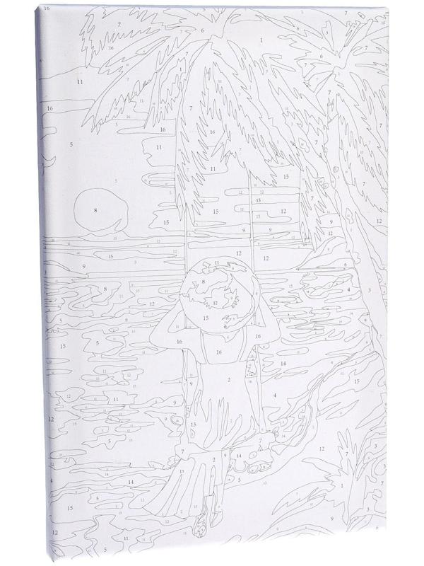 Картина по номерам на холсте с подрамником «Закат у моря», 20х30 см