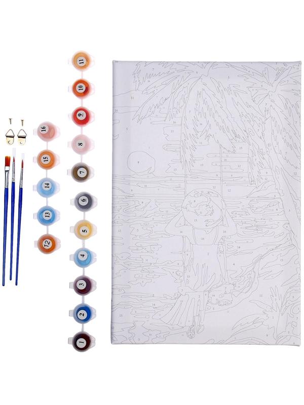 Картина по номерам на холсте с подрамником «Закат у моря», 20х30 см