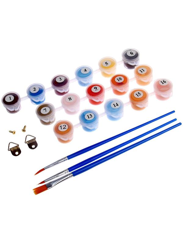 Картина по номерам на холсте с подрамником «Закат у моря», 20х30 см