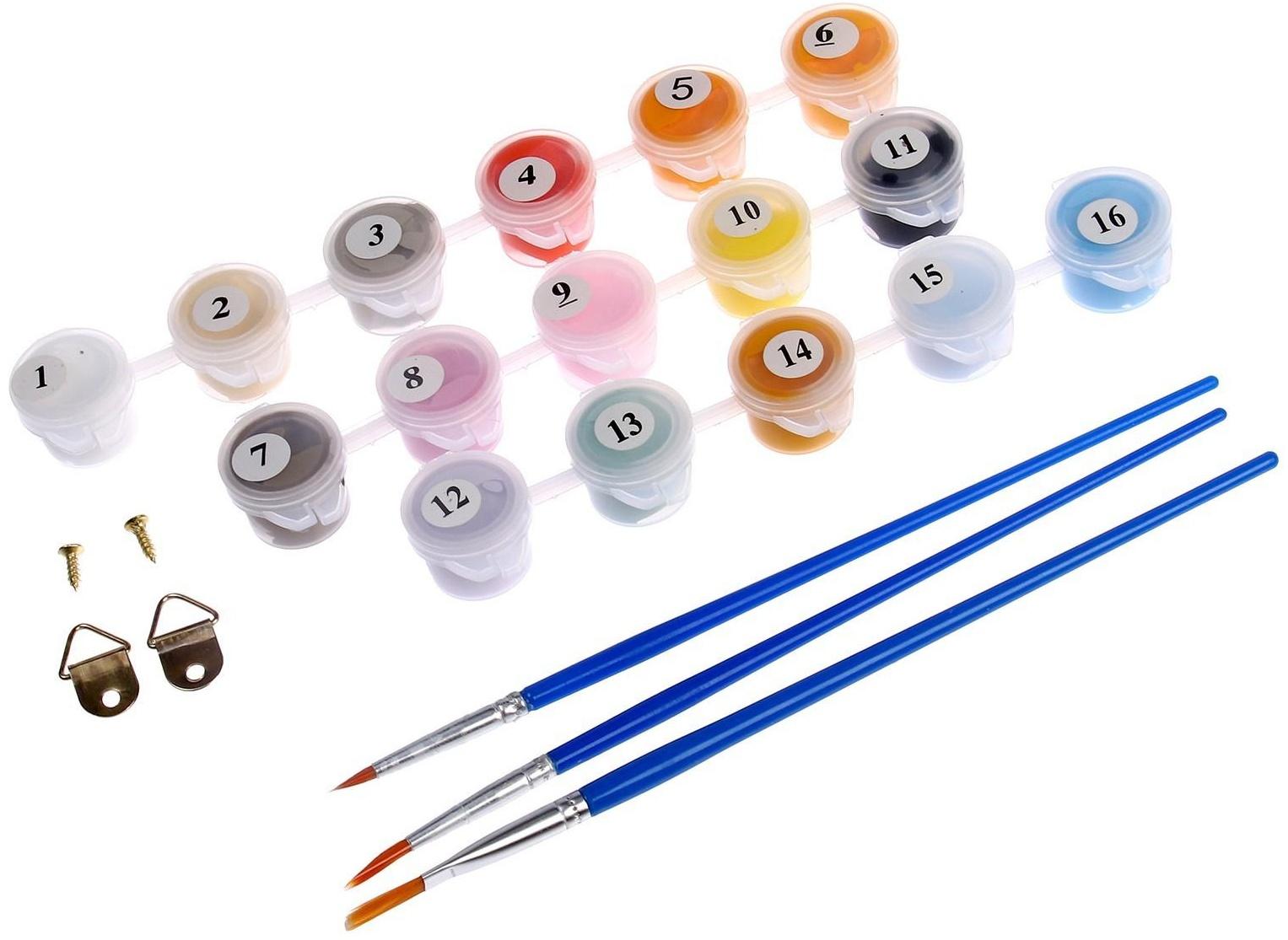 Картина по номерам на холсте с подрамником «Мультяшный паттерн», 20х30 см