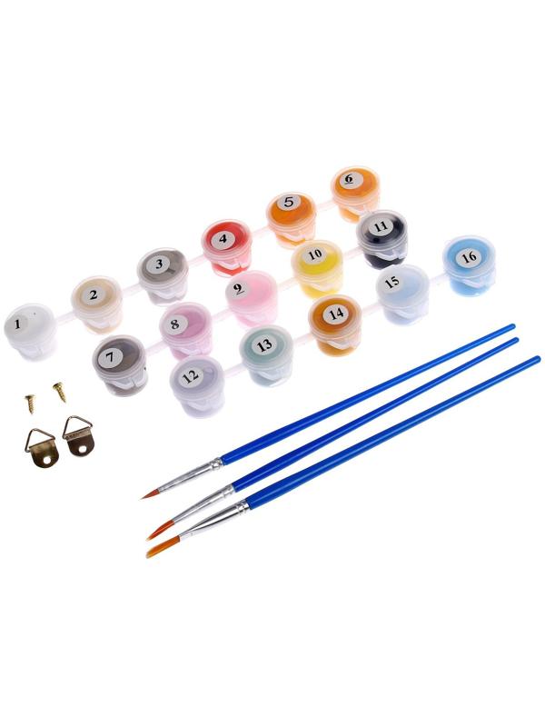 Картина по номерам на холсте с подрамником «Мультяшный паттерн», 20х30 см