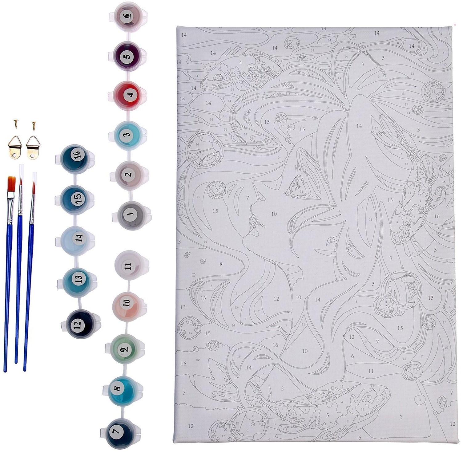 Картина по номерам на холсте с подрамником «Стихия воды», 20х30 см