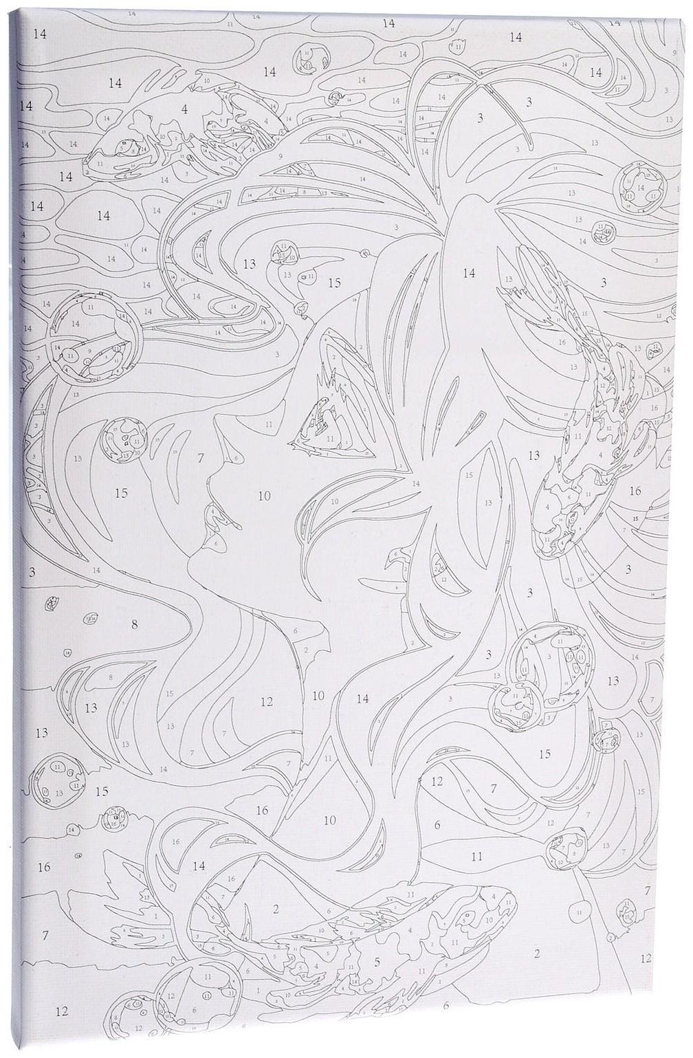 Картина по номерам на холсте с подрамником «Стихия воды», 20х30 см