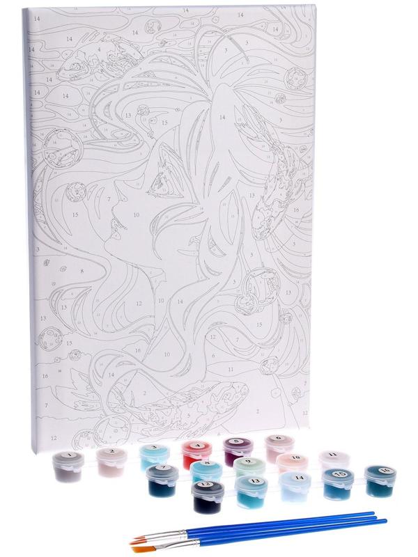 Картина по номерам на холсте с подрамником «Стихия воды», 20х30 см