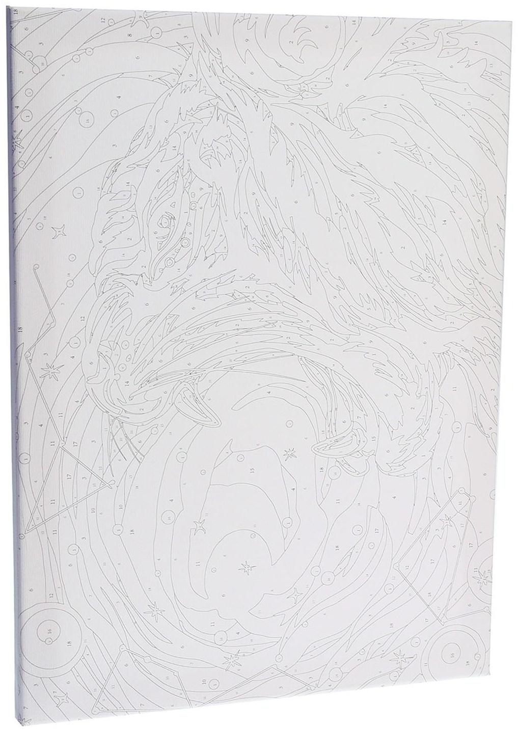 Картина по номерам на холсте с подрамником «Космический тигр», 30х40 см