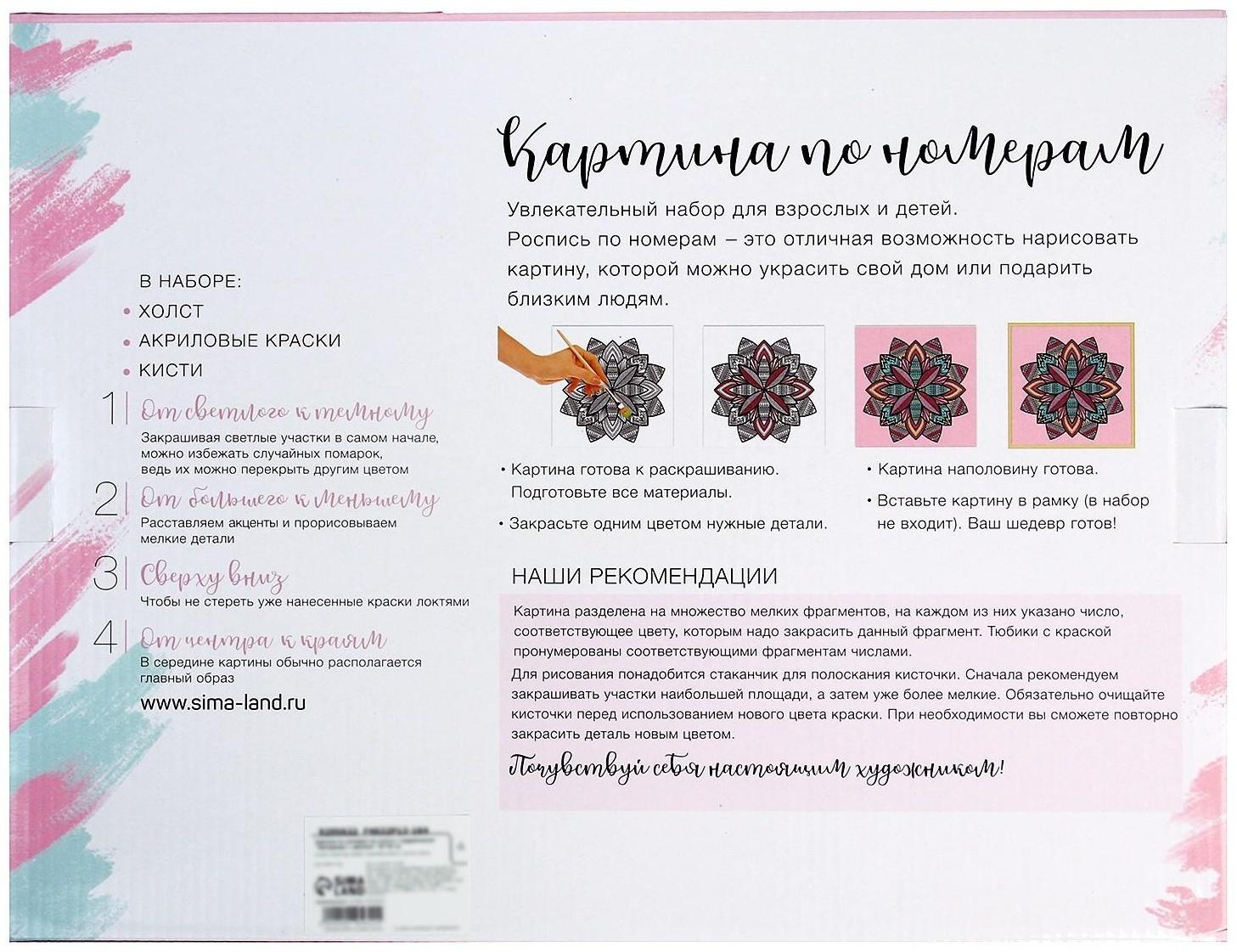 Картина по номерам на холсте с подрамником «Космический тигр», 30х40 см