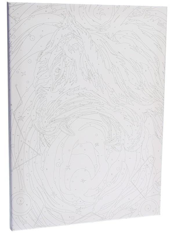 Картина по номерам на холсте с подрамником «Космический тигр», 30х40 см