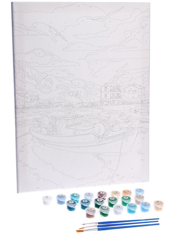 Картина по номерам на холсте с подрамником «Греция», 30х40 см