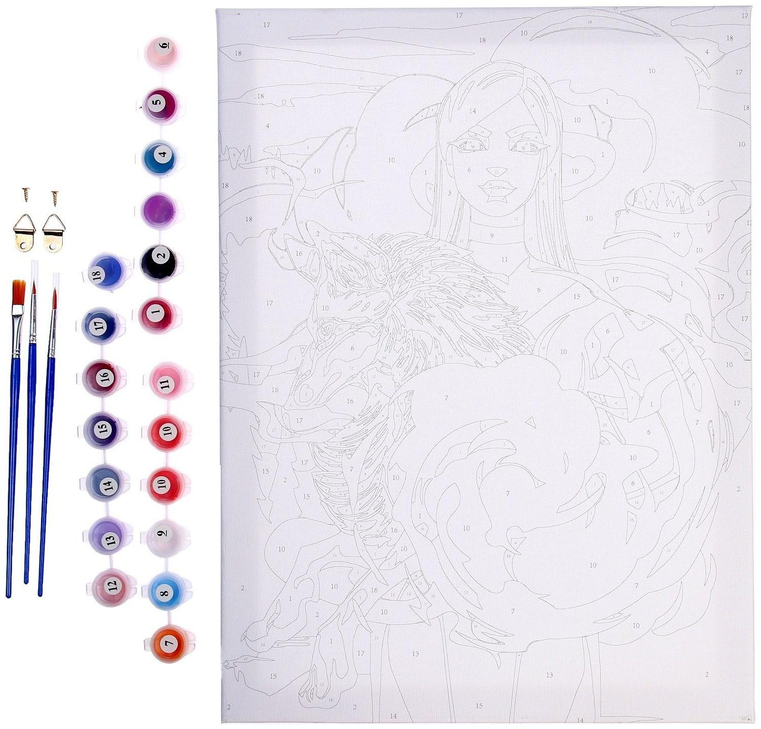 Картина по номерам на холсте с подрамником «Лиса», 30х40 см