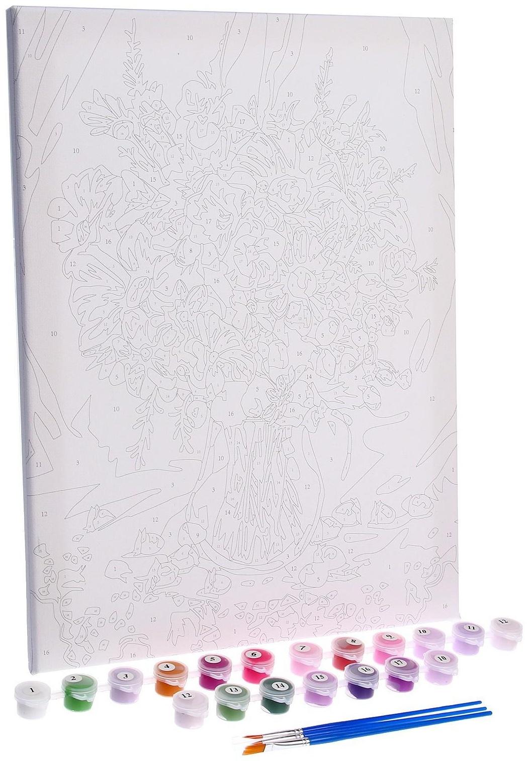 Картина по номерам на холсте с подрамником «Натюрморт с цветами», 30х40 см