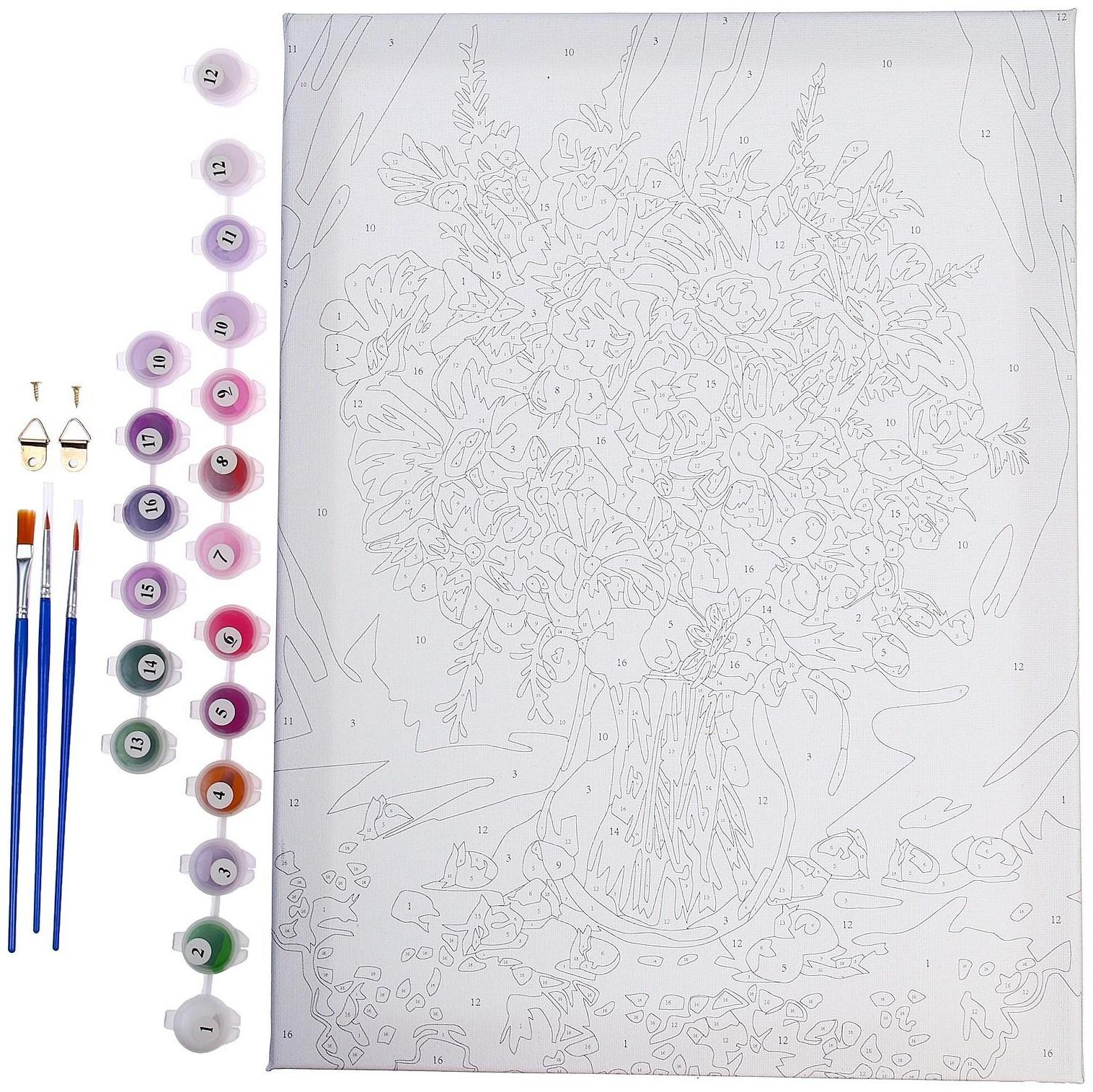 Картина по номерам на холсте с подрамником «Натюрморт с цветами», 30х40 см