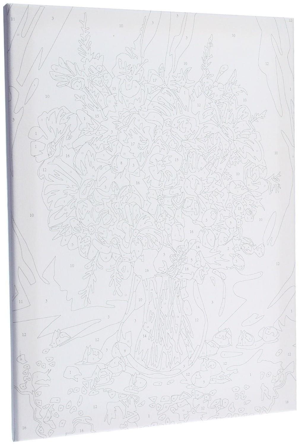 Картина по номерам на холсте с подрамником «Натюрморт с цветами», 30х40 см