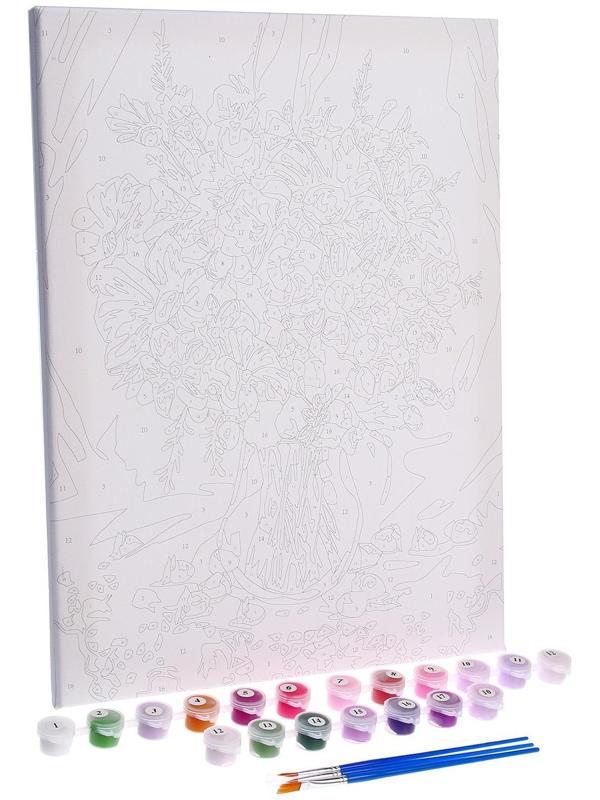 Картина по номерам на холсте с подрамником «Натюрморт с цветами», 30х40 см