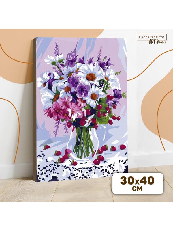 Картина по номерам на холсте с подрамником «Натюрморт с цветами», 30х40 см