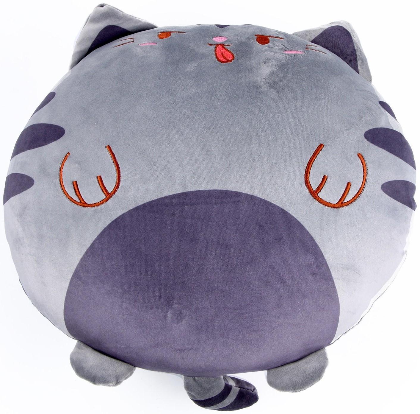 Мягкая игрушка-подушка «Кот», 43 см, цвет серый