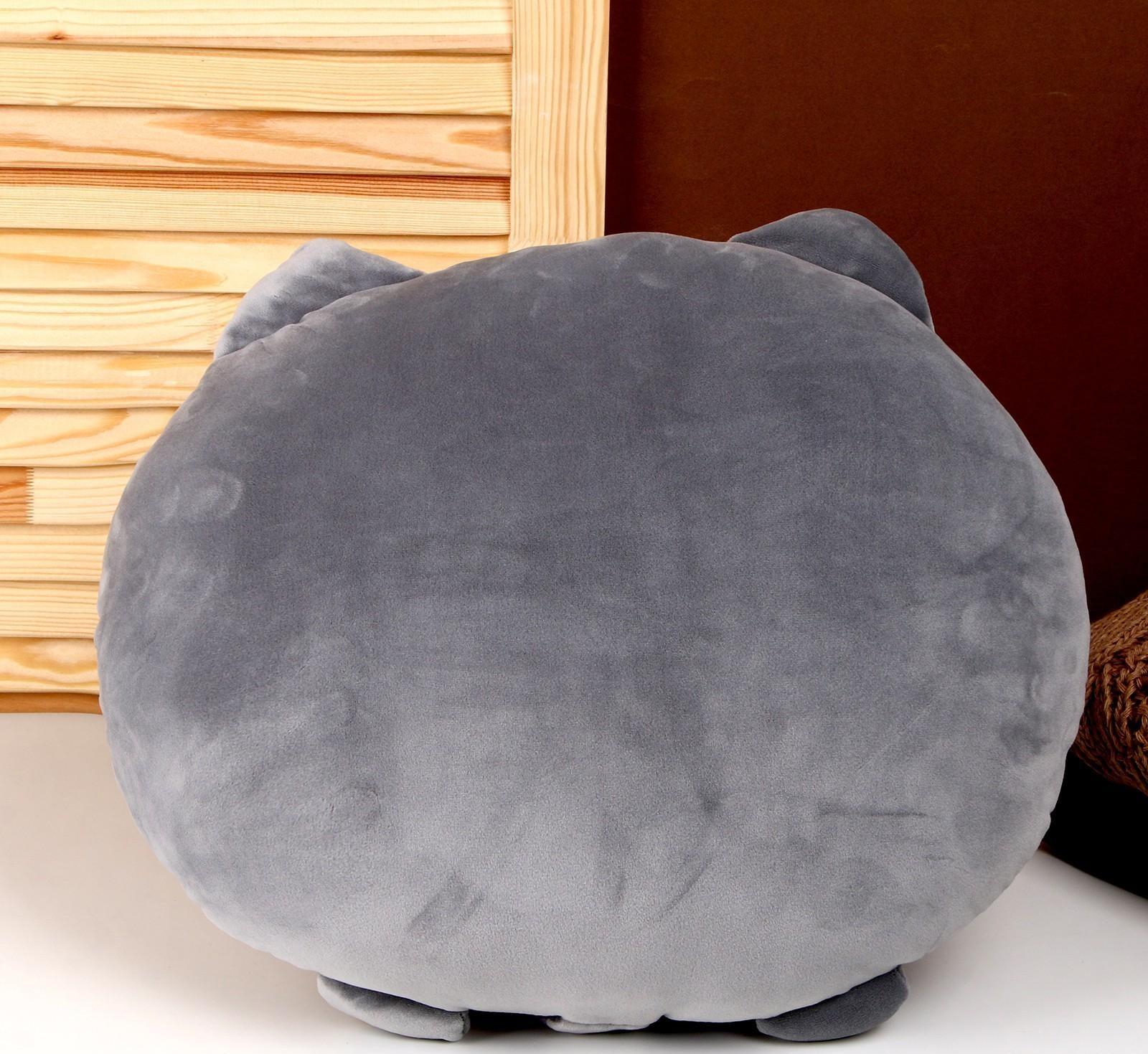 Мягкая игрушка-подушка «Кот», 43 см, цвет серый