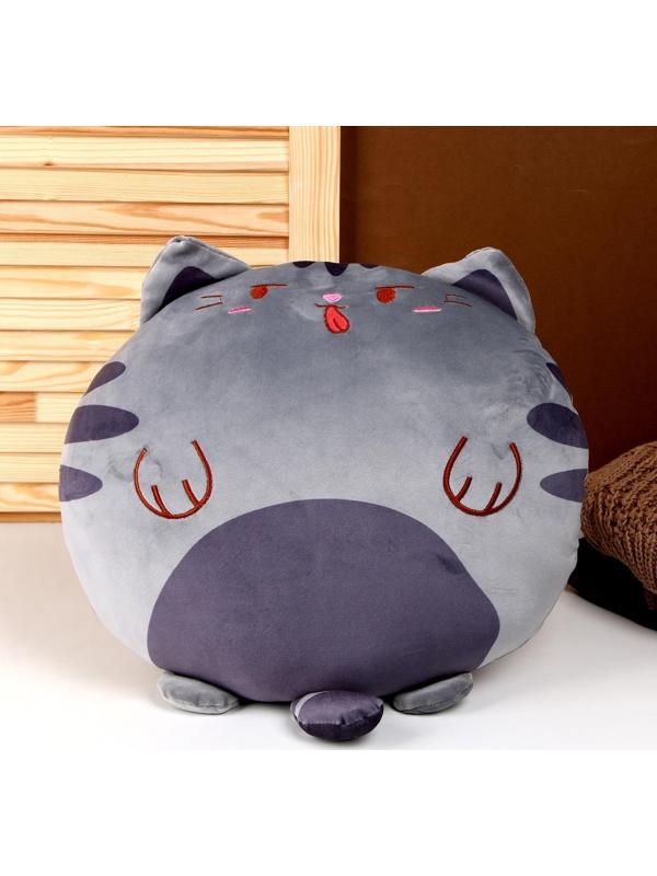 Мягкая игрушка-подушка «Кот», 43 см, цвет серый