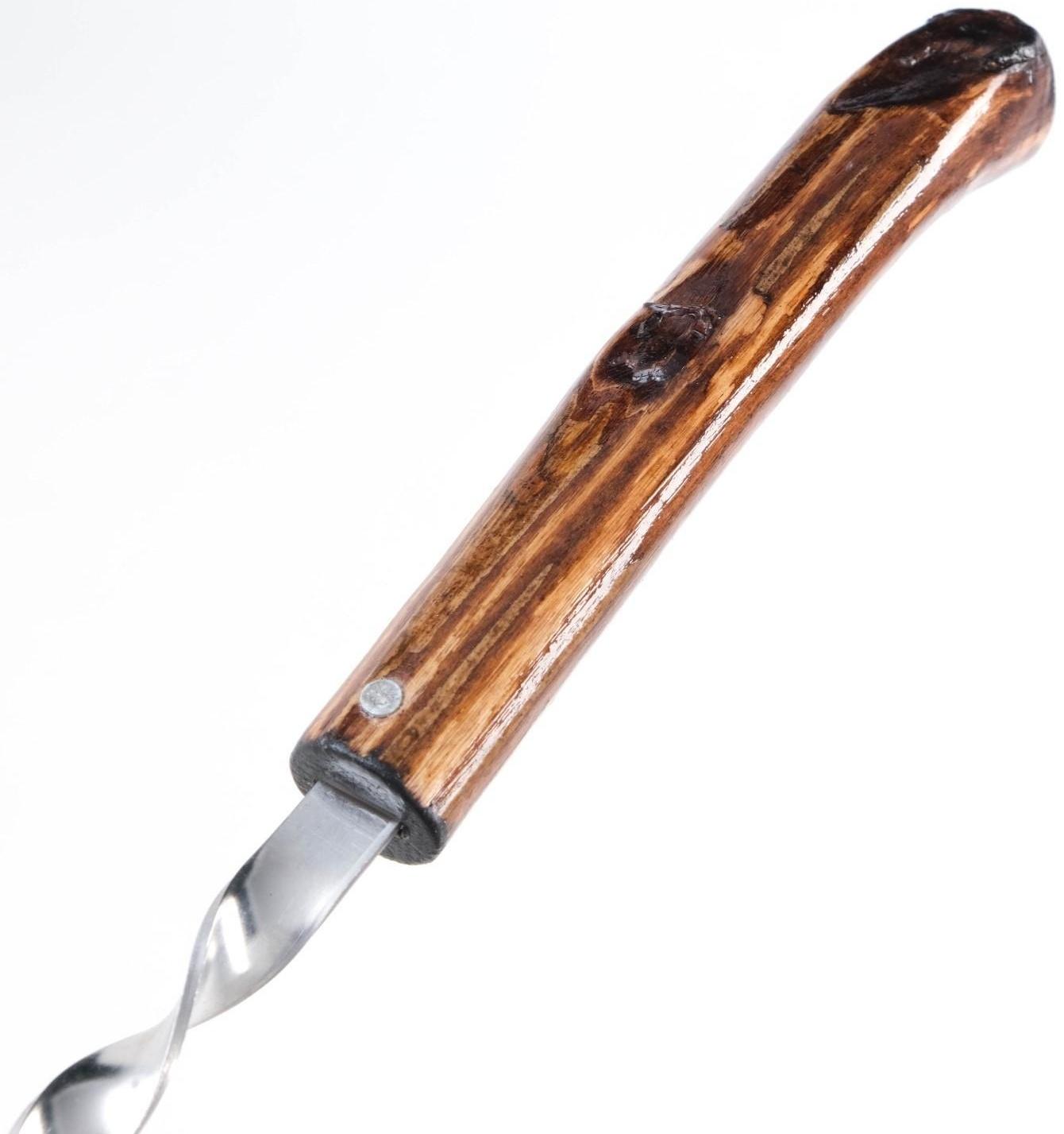 Шампур уголок, с деревянной ручкой  