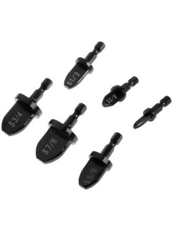 Набор насадок на шуруповерт ТУНДРА, расширитель медных труб, 1/4-3/8-1/2-5/8-7/8-3/4, 6 шт.   934667