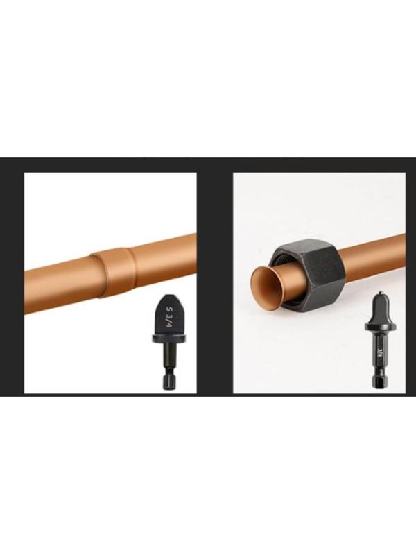 Набор насадок на шуруповерт ТУНДРА, расширитель медных труб, 1/4-3/8-1/2-5/8-7/8-3/4, 6 шт.   934667