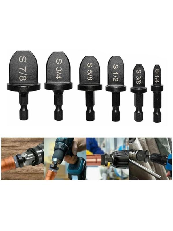 Набор насадок на шуруповерт ТУНДРА, расширитель медных труб, 1/4-3/8-1/2-5/8-7/8-3/4, 6 шт.   934667