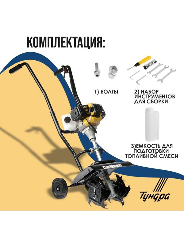 Культиватор бензиновый ТУНДРА, 2.3 л.с., 1700 Вт, 1 скорость, ширина 30 см, глубина 12 см