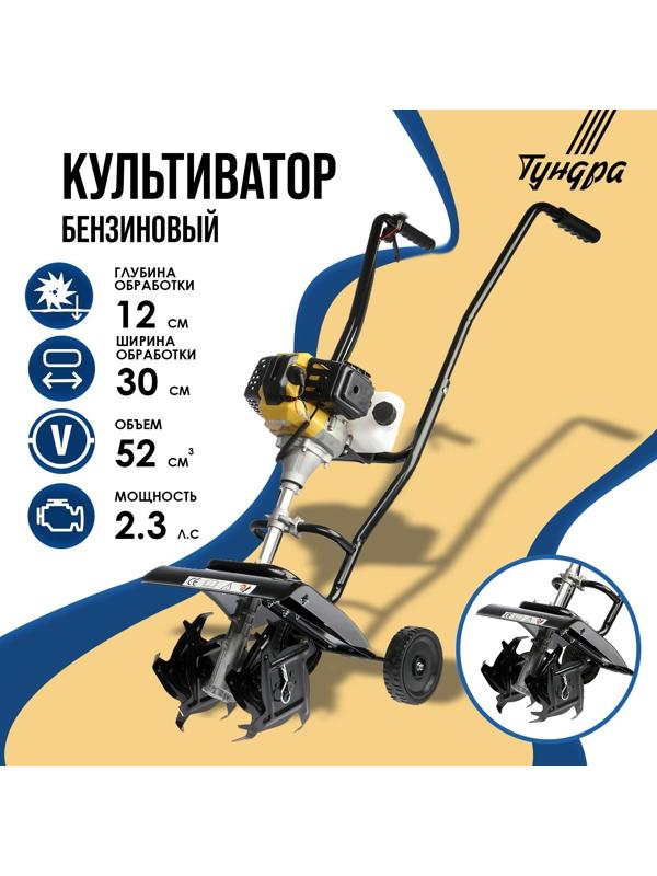 Культиватор бензиновый ТУНДРА, 2.3 л.с., 1700 Вт, 1 скорость, ширина 30 см, глубина 12 см