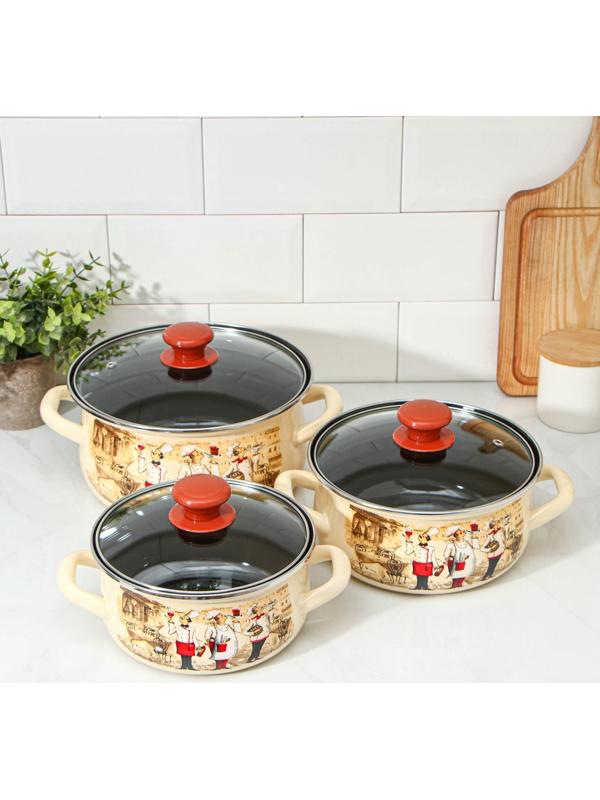 Набор кастрюль «Сомелье-Экстра»: 3 предмета: 1.5, 2, 3 л