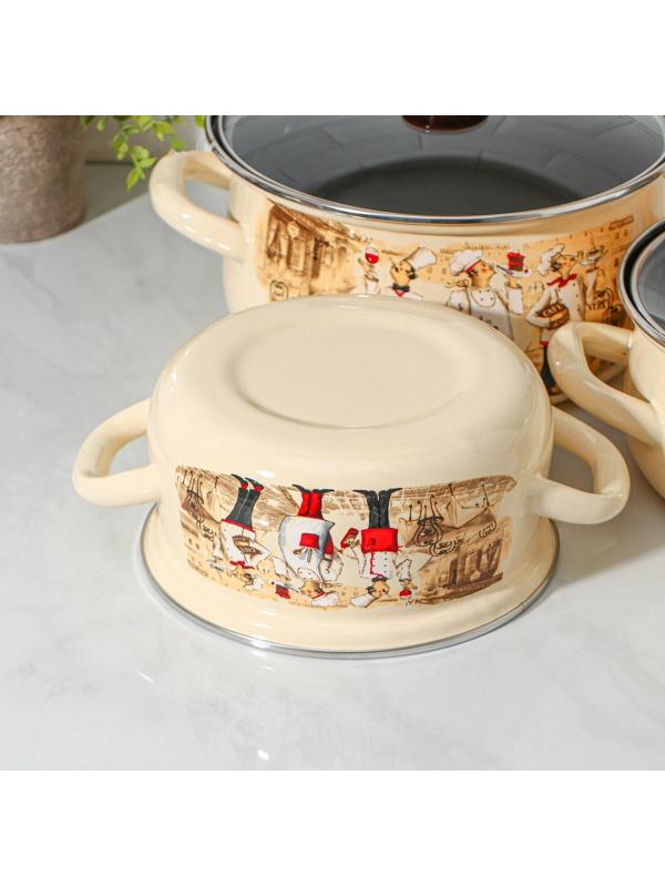 Набор кастрюль «Сомелье-Экстра»: 3 предмета: 1.5, 2, 3 л