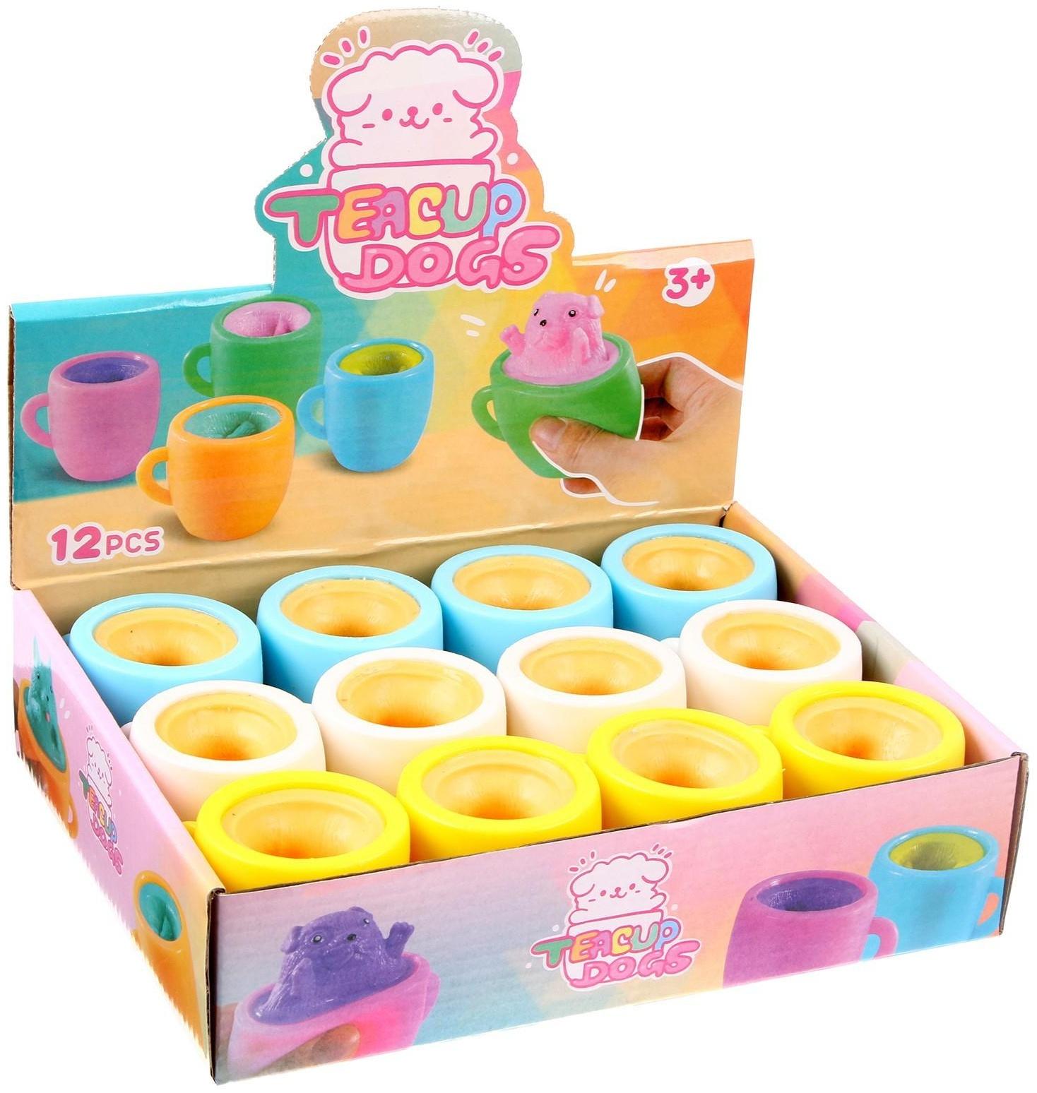 Мялка «Котик в кружке», цвета МИКС