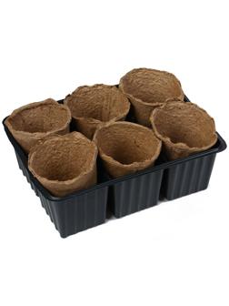 Набор для рассады: торфяной горшок 6 × 6 см, кассета на 6 ячеек