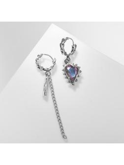 Серьги висячие со стразами 