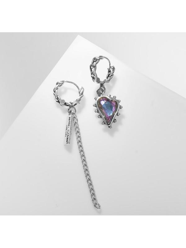 Серьги висячие со стразами 