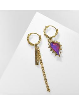 Серьги висячие со стразами 