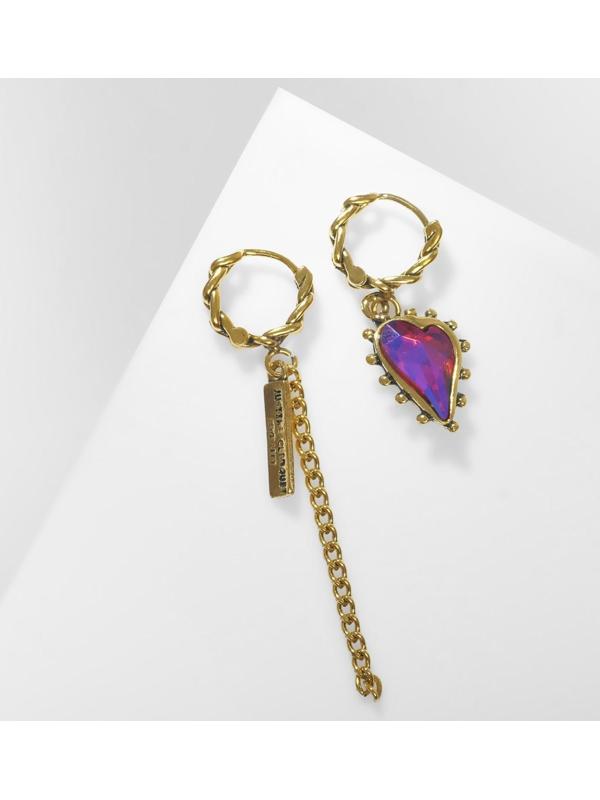 Серьги висячие со стразами 