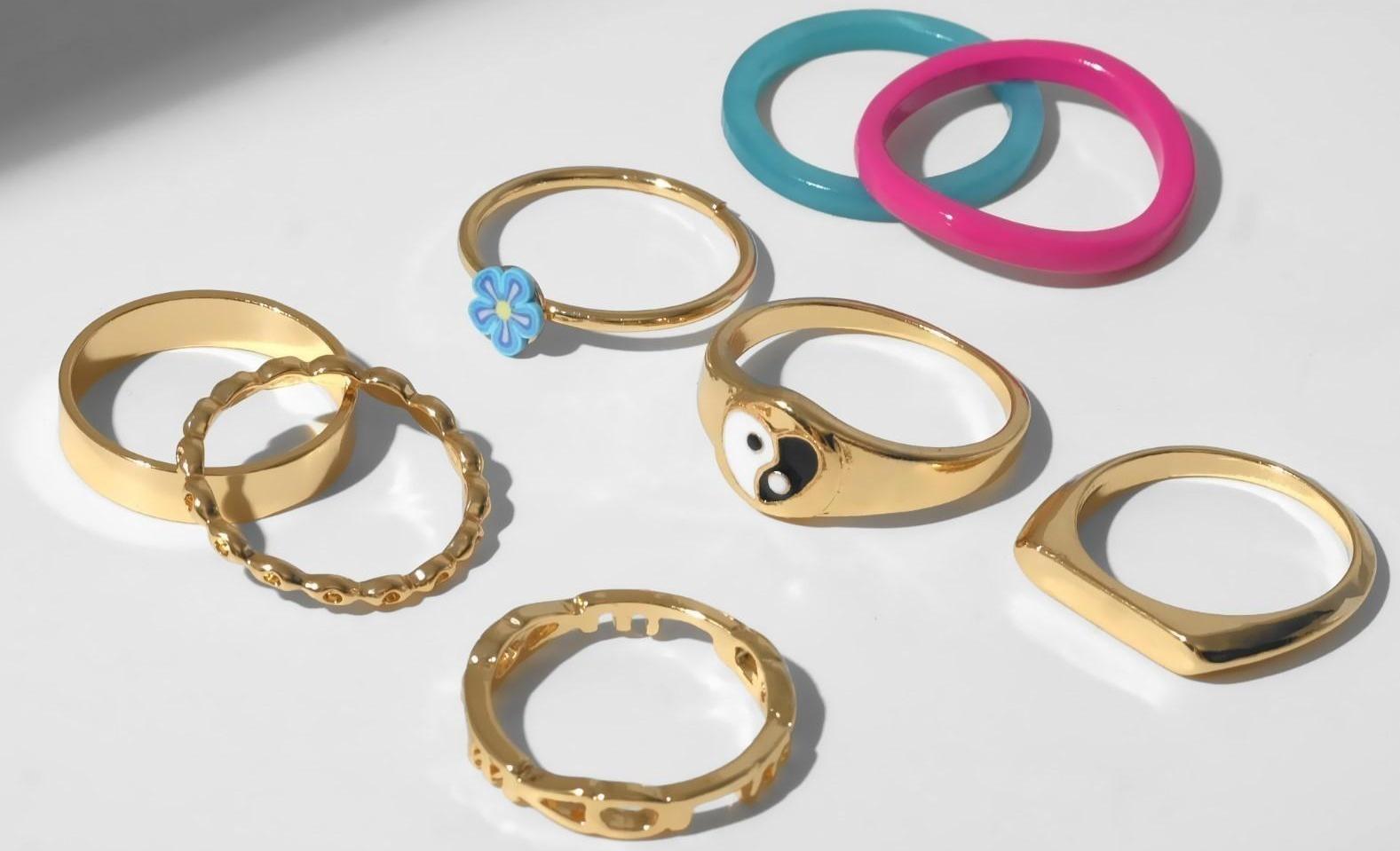 Кольцо набор 8 штук 