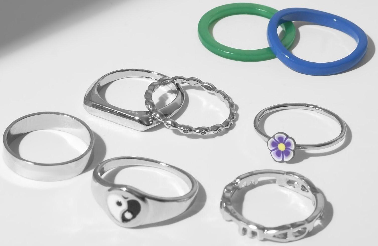 Кольцо набор 8 штук 