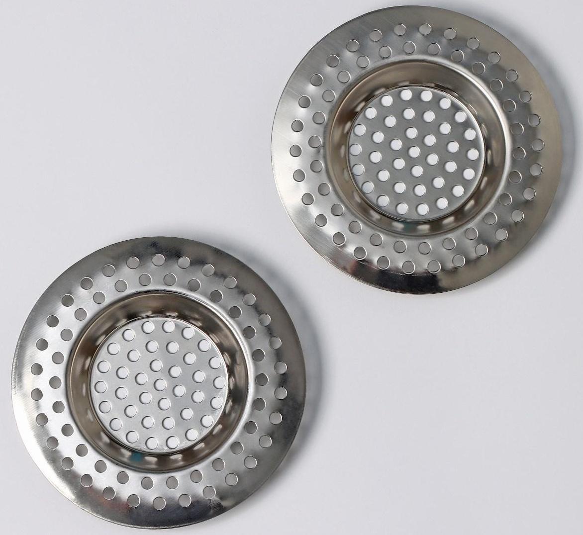 Фильтр для раковины, 2 шт, d=7,5 см