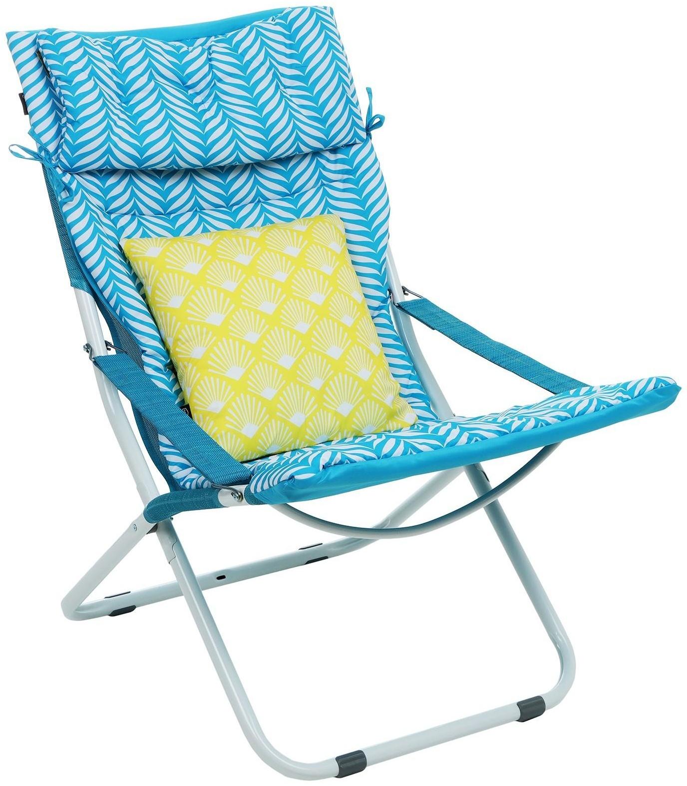 Кресло-шезлонг, матрас+подушка, HHK6/T, цвет бирюзовый