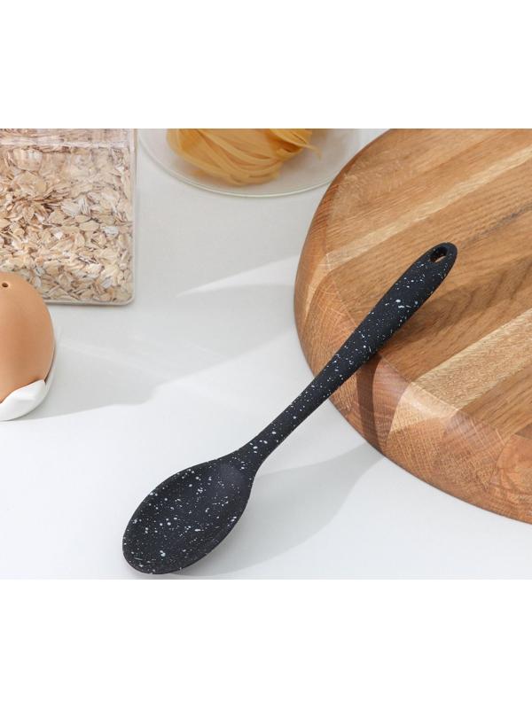 Ложка гарнирная Доляна «Орион», 21×4×1 см, цвет чёрный