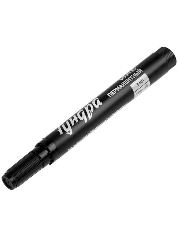 Маркер строительный ТУНДРА, перманентный, черный, ширина линии 3 мм