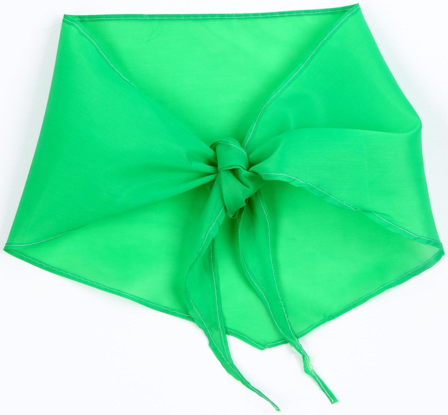 Галстук пионерский, 100% п/э, цвет зелёный, 120 × 26 см